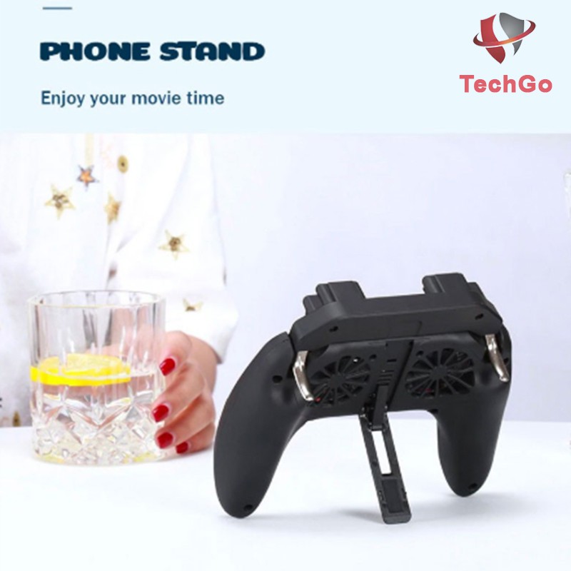 [Mã SKAMCLU9 giảm 10% đơn 100K] Tay cầm chơi game PUBG/FF/ROS Double Fan tích hợp sạc dự phòng 5000mAh H10 | BigBuy360 - bigbuy360.vn