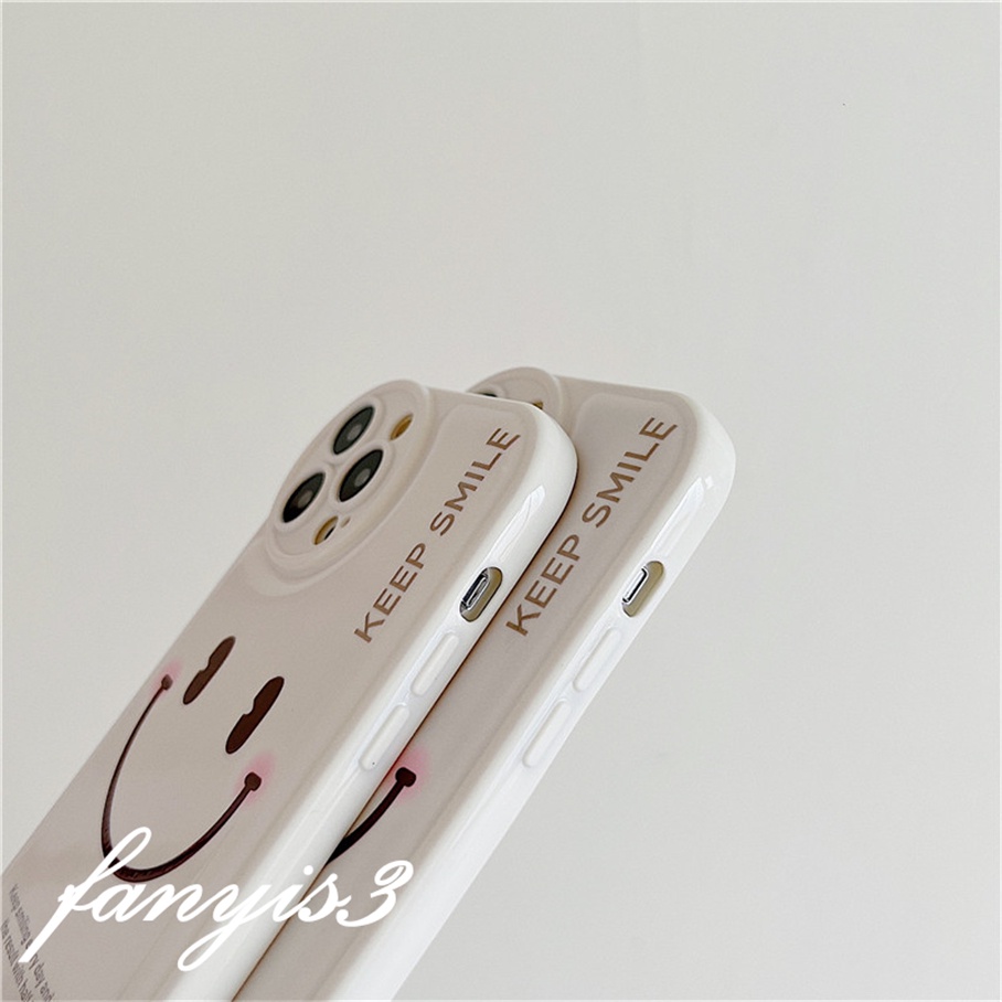 Ốp Điện Thoại Silicon Mềm Đệm Khí Hình Mặt Cười Đơn Giản Cho iPhone 13 12 11 Pro Max X XR Xs Max 8 7 Plus SE 2020