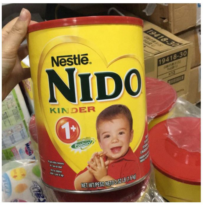 [8/2021] Sữa NIDO nắp đỏ 1,6kg hàng Mỹ