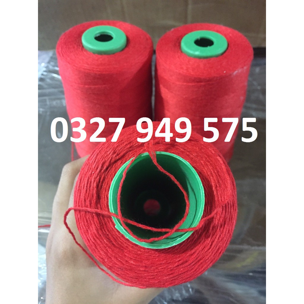 Set 5 chỉ khâu bao,chỉ may bao,chỉ may bao tải dứa,chỉ khâu bao tải,chỉ may bao tải cầm tay màu đỏ 200g