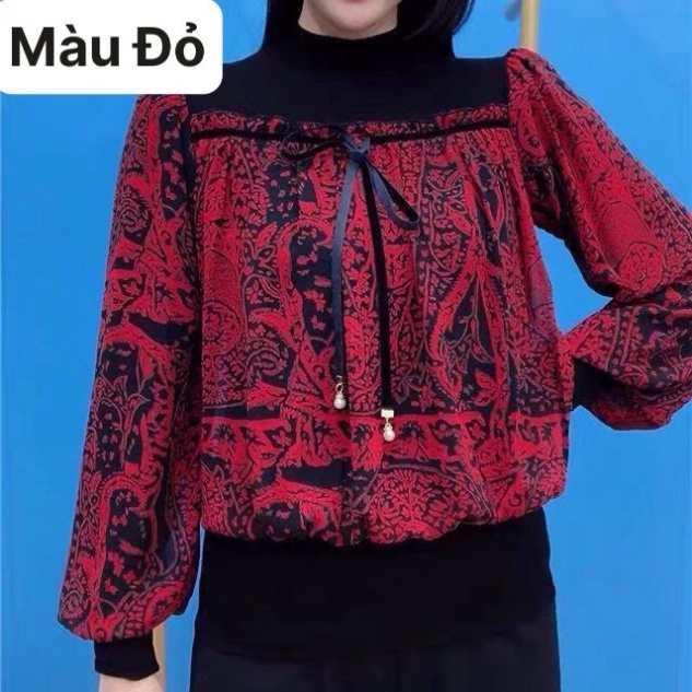 Áo kiểu mới cổ tròn cho mùa hè năng động áo phối tay phong cách Hàn Quốc