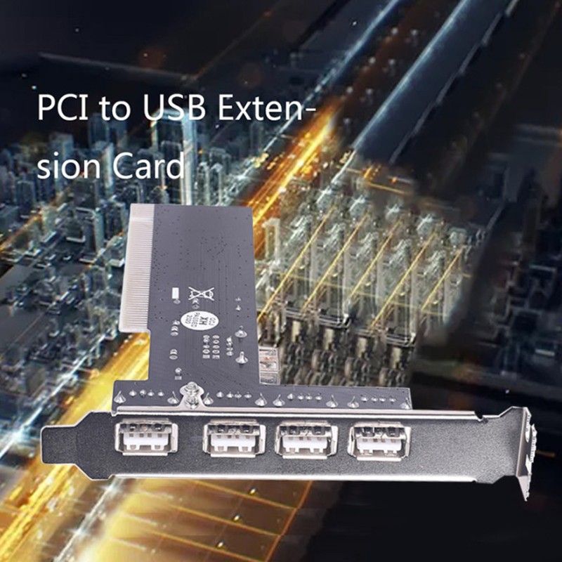 Thẻ Điều Khiển Pci 4 Cổng Usb 2.0 480mbps Tốc Độ Cao