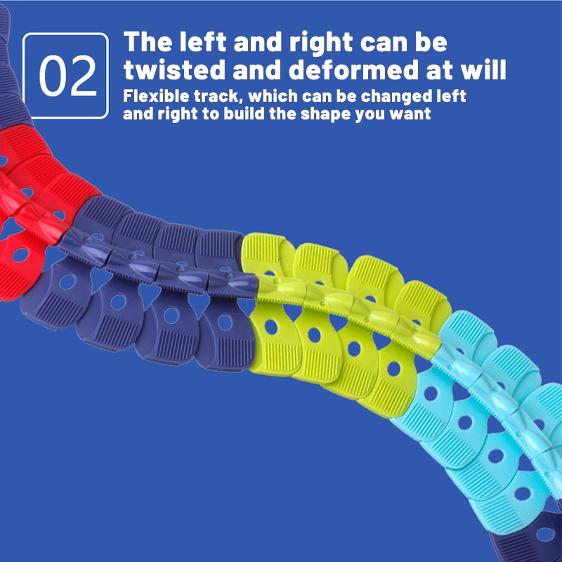 Set đồ chơi lắp ráp ZHAN QI TOYS mô hình đường ray xe lửa có đèn chiếu sáng giáo dục cho bé 49/ 97 mảnh