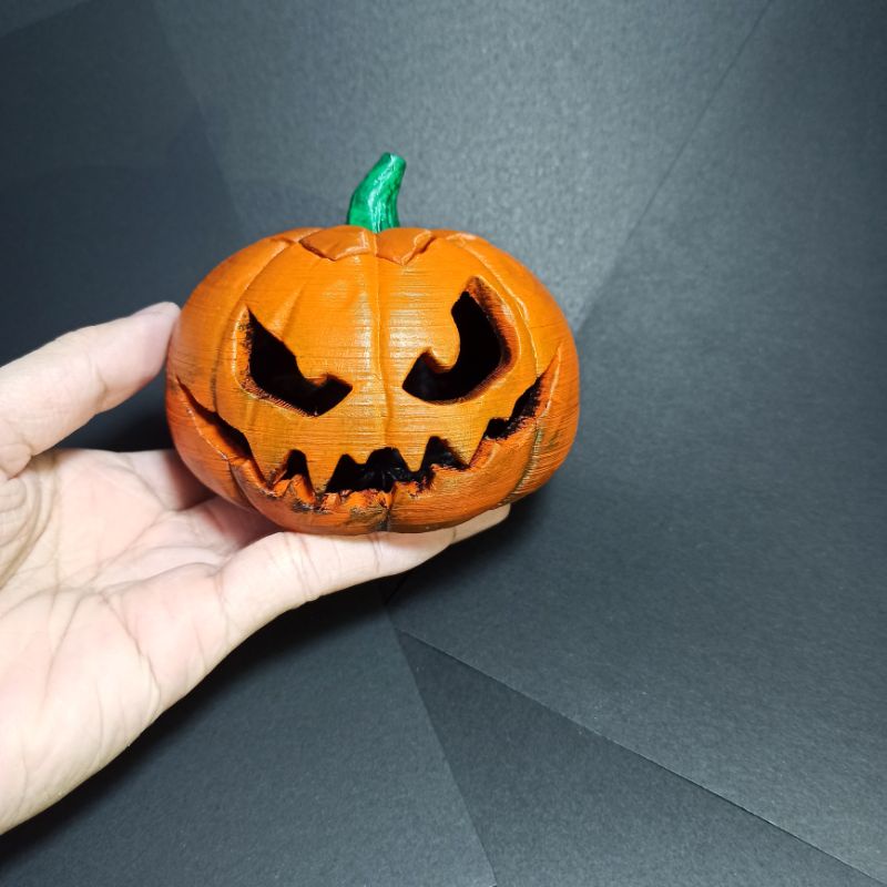 Mô hình bí ngô halloween 10cm trang trí kinh dị, bàn làm việc