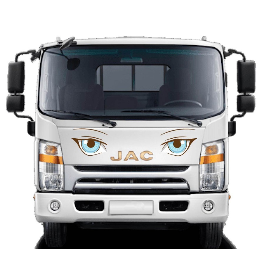 [ RẺ VÔ ĐỊCH ] Decal dán xe tải, tem đôi mắt trang trí xe Huyndai, tải Suzuki, xe Thaco, xe tải Dongben SM-15, theo kt
