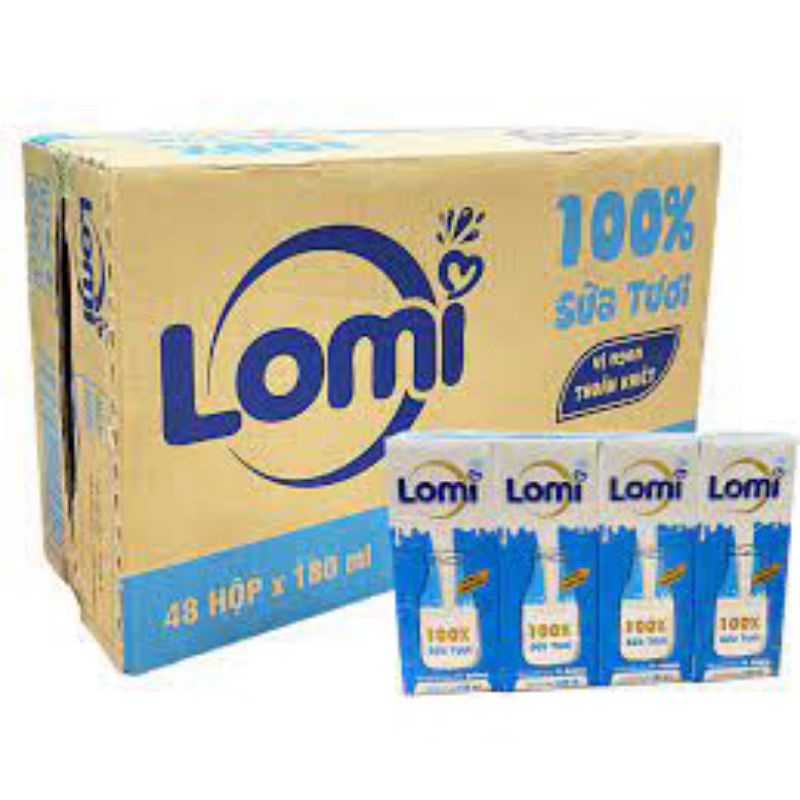 (mẫu mới )Thùng sữa tươi LONG THÀNH LOTHAMILK 180ml đủ vị