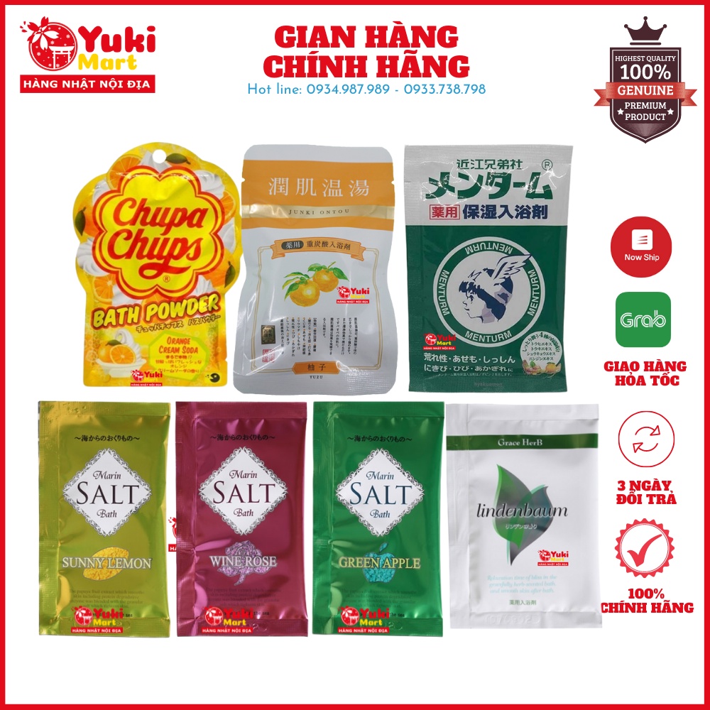 Muối Tắm Nhật Bản các loại Chupa Chups, Marin Salt Bath, Thảo dược Fuso Grace Herb