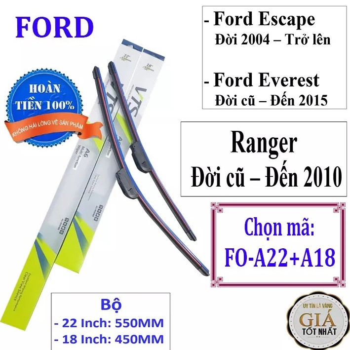 Cần gạt nước mưa ô tô Ford Escape,  Everest, Ranger - (Và các dòng xe khác của Ford) - vo2_store