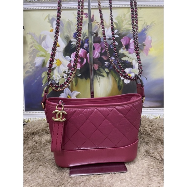 Túi xách hobo hồng sen size 20