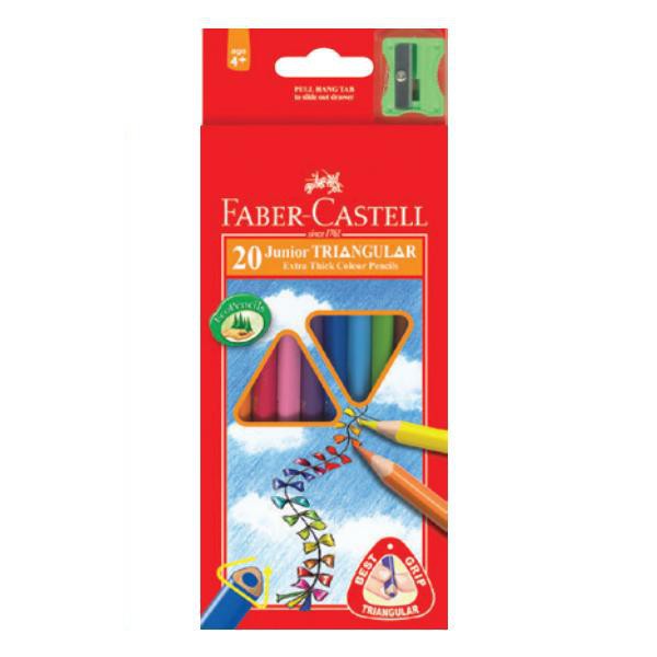 ❣️SALE GIÁ VỐN❣️- Bút Chì Màu Junior Triangular 10/20/30 Màu dài + Chuốt - Chính hãng Faber-Castell