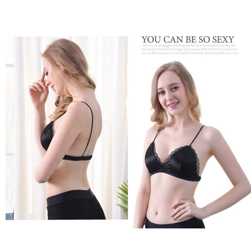 Áo Bra 2 Dây Viền Ren Satin Sexy  263