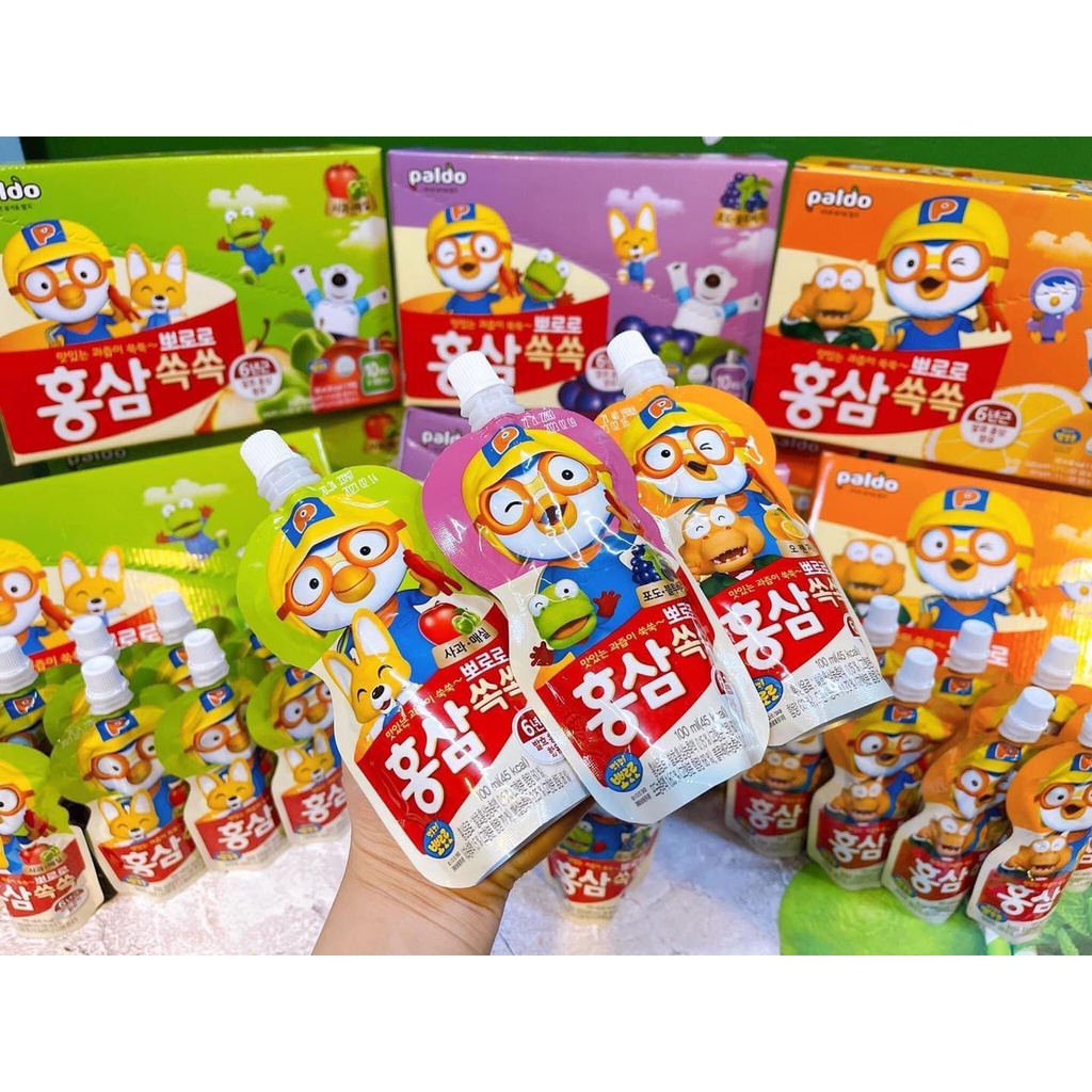 Nước Sâm Hàn Quốc Pororo Cho Bé Thơm Ngon Tăng Cường Hệ Miễn Dịch Bổ Sung Vitamin