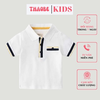 Áo Phông Cộc Tay Bé Trai Bé Gái - Áo Polo Cho Bé In Hình Tàu Hỏa Cân Nặng Từ 6kg Đến 22kg Thời Trang Trẻ Em THAOBEKIDS