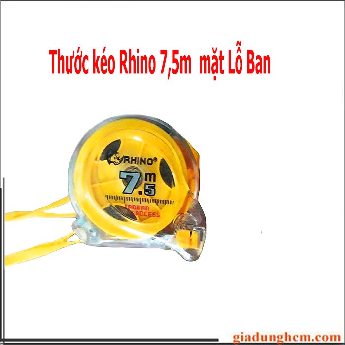 Thước kéo Rhino 7,5m nhựa (mặt Lỗ Ban)