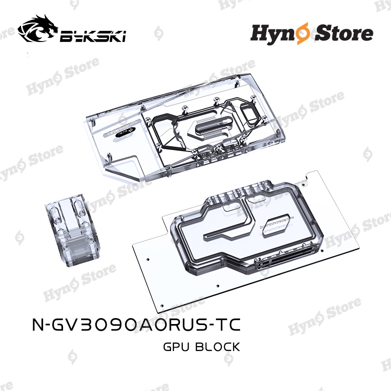 Block tản nhiệt nước VGA Bykski 2 mặt VRAM Gigabyte N-GV3090AORUS-TC  Tản nhiệt nước custom - Hyno Store