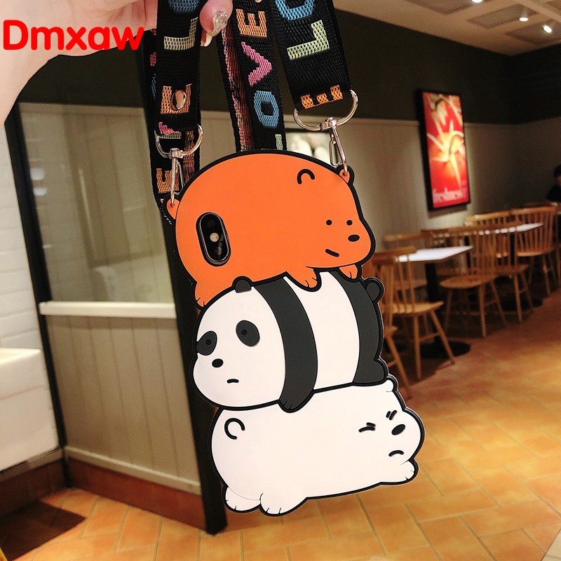 Ốp điện thoại silicon mềm We Bare Bears cho iPhone 12 Mini Pro Max 11 Pro Max X XS Max XR 8 7 6 6S Plus 5 5s SE