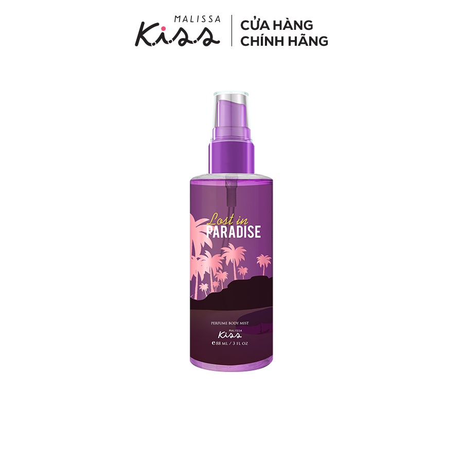 Xịt Thơm Toàn Thân Hương Nước Hoa Malissa Kiss Hương Lost In Paradise 88ml