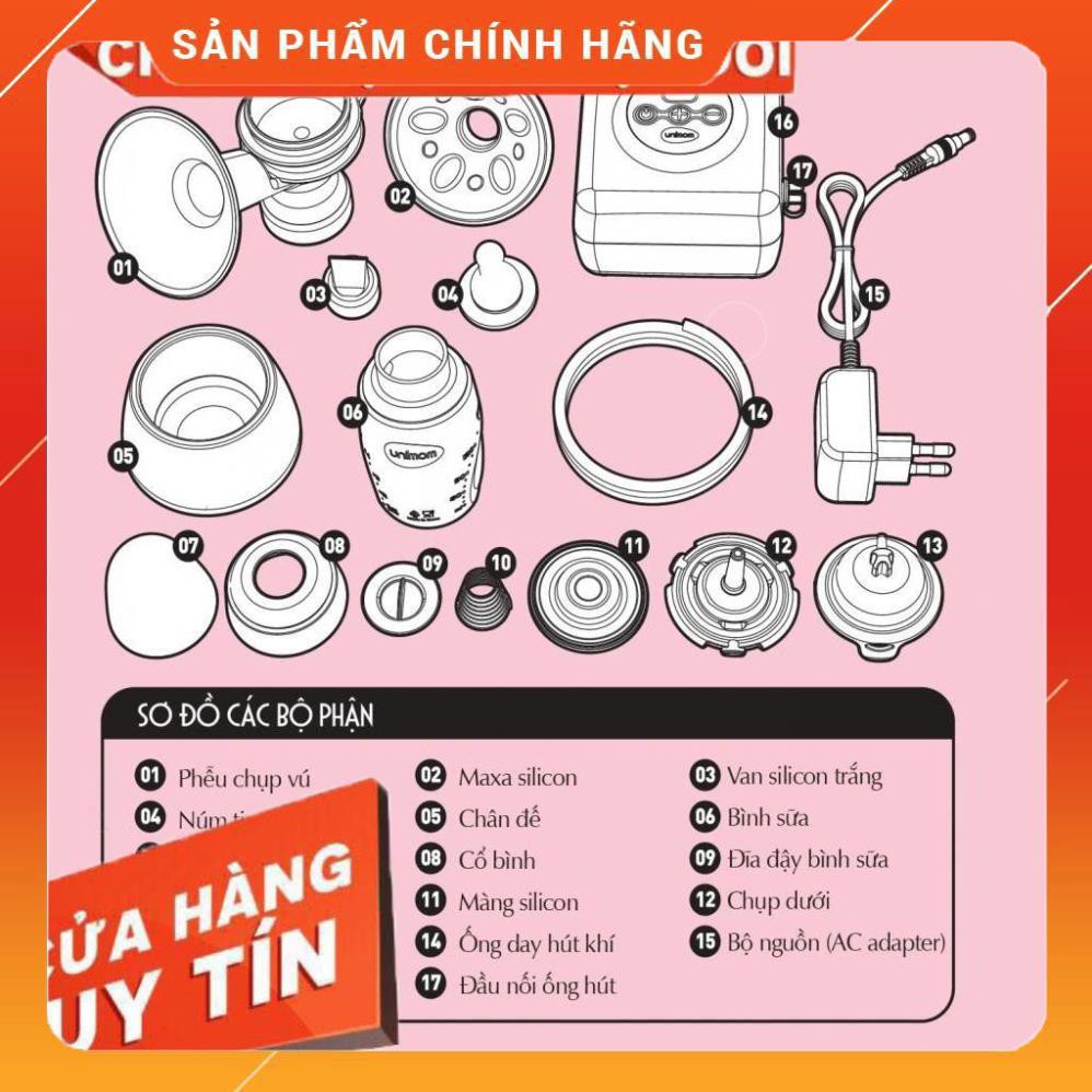 Phụ kiện Máy hút sữa điện đôi Unimom Allegro chính hãng