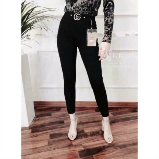 Quần Legging Nữ [Giá Sỉ] Quần khuy GG, Legging Co Giãn 4 Chiều Cao Cấp, Ống Dài Siêu Đẹp, Hàng VNXK