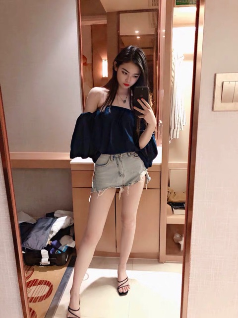 (Có sẵn- Hàng loại 1) Áo trễ vai chất đẹp, chuẩn dáng (kèm ảnh thật) | BigBuy360 - bigbuy360.vn