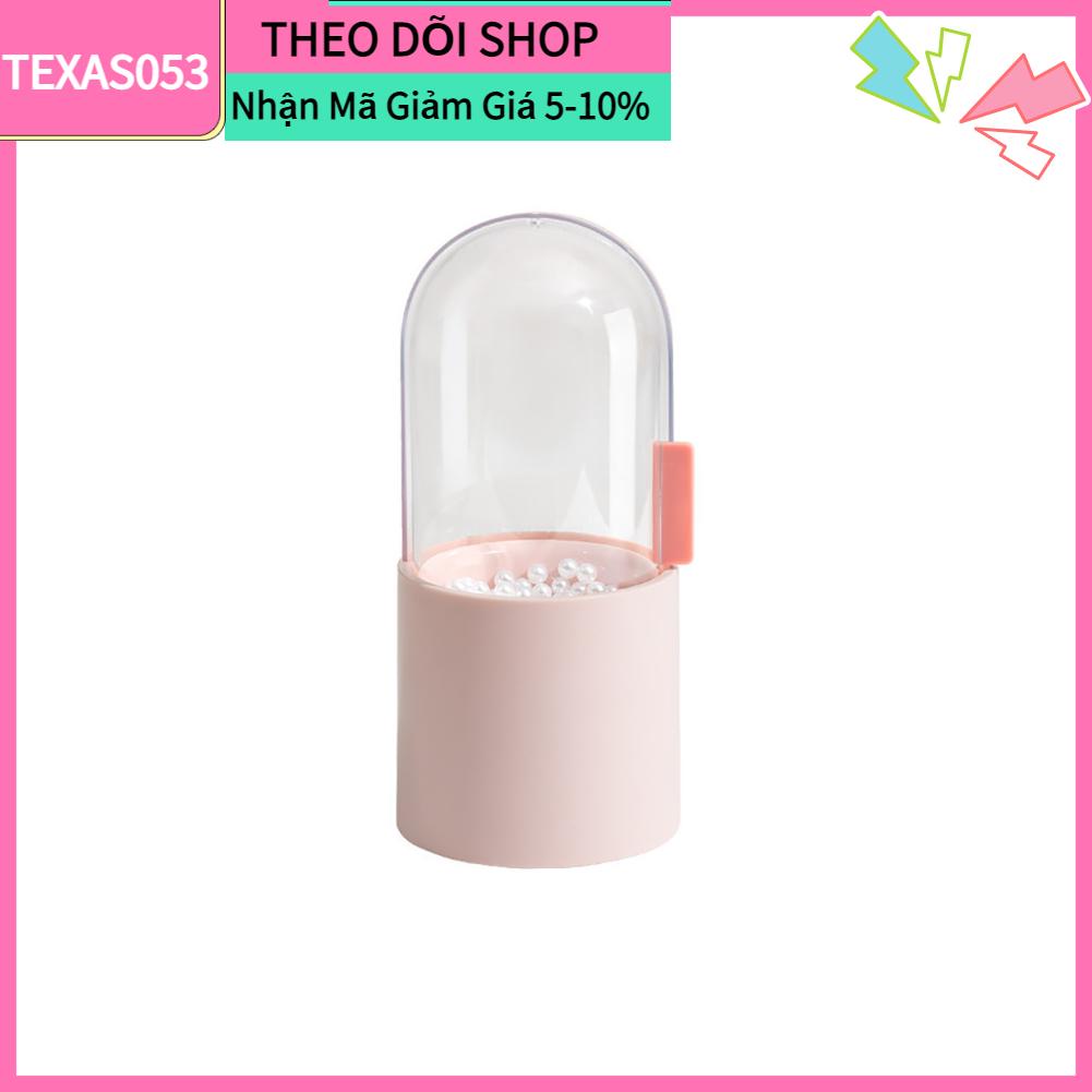 [Hàng mới về] Hộp đựng cọ trang điểm chống bụi có hạt ngọc trai giả bên trong tiện dụng