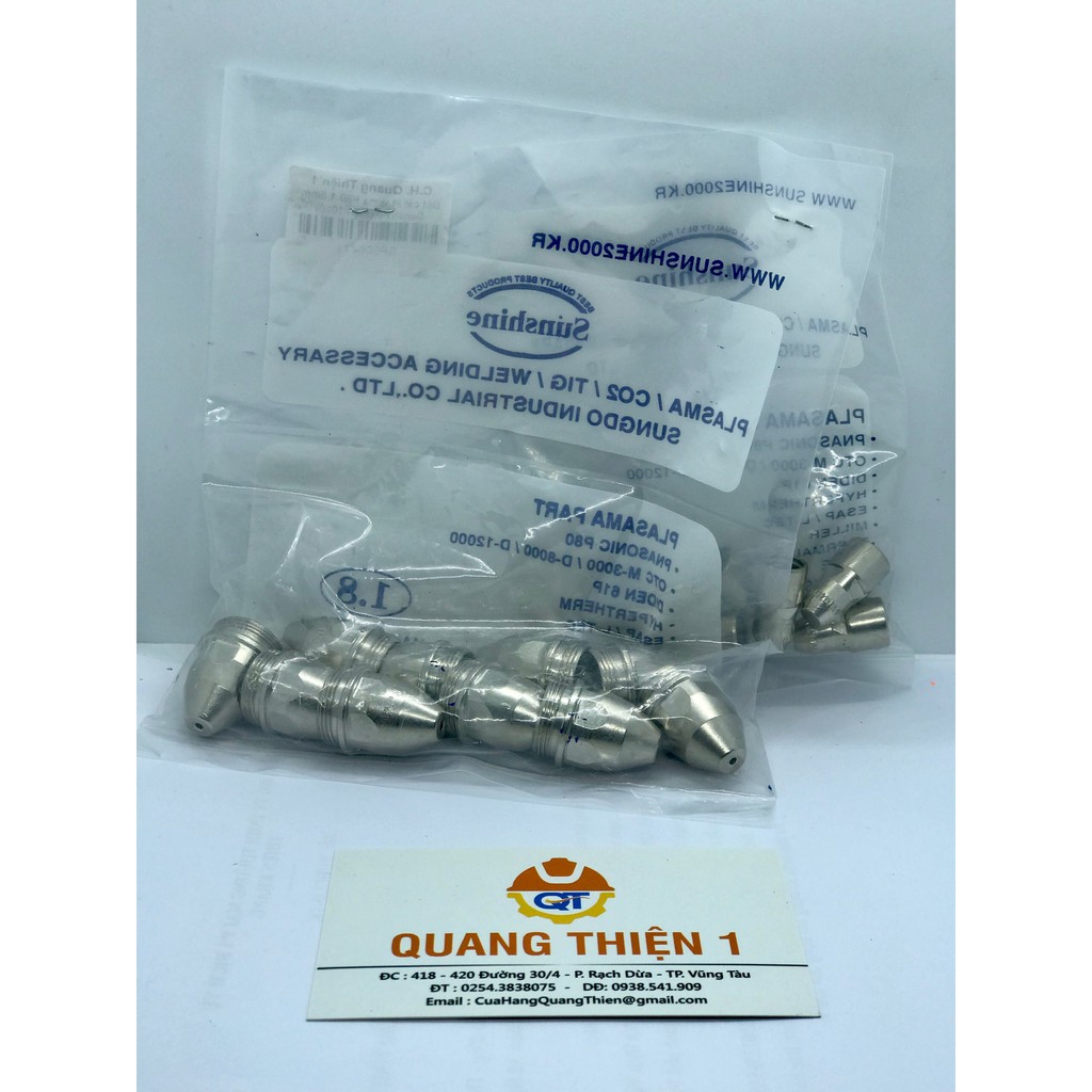 1 bộ bét cắt Plasma P80 1.3mm, 1.5mm, 1.8mm Sunshine, Sói Đen
