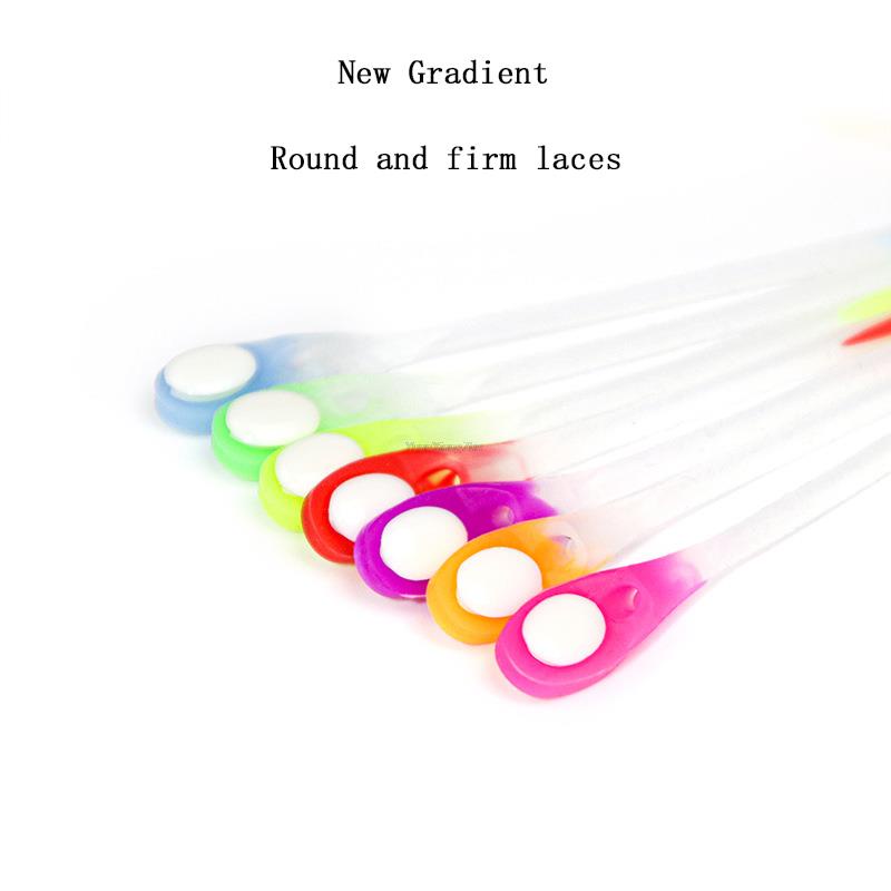 Set 12 Dây Giày Thể Thao Bằng Silicone Đàn Hồi Không Cần Buộc Dây Giày Dạng Thạch Cao Su Một Kích Cỡ Phù Hợp Với Mọi Loại Giày