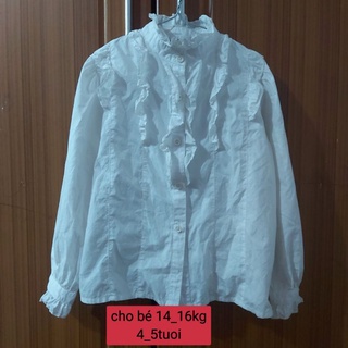 Áo sơ mi trắng cho bé gái