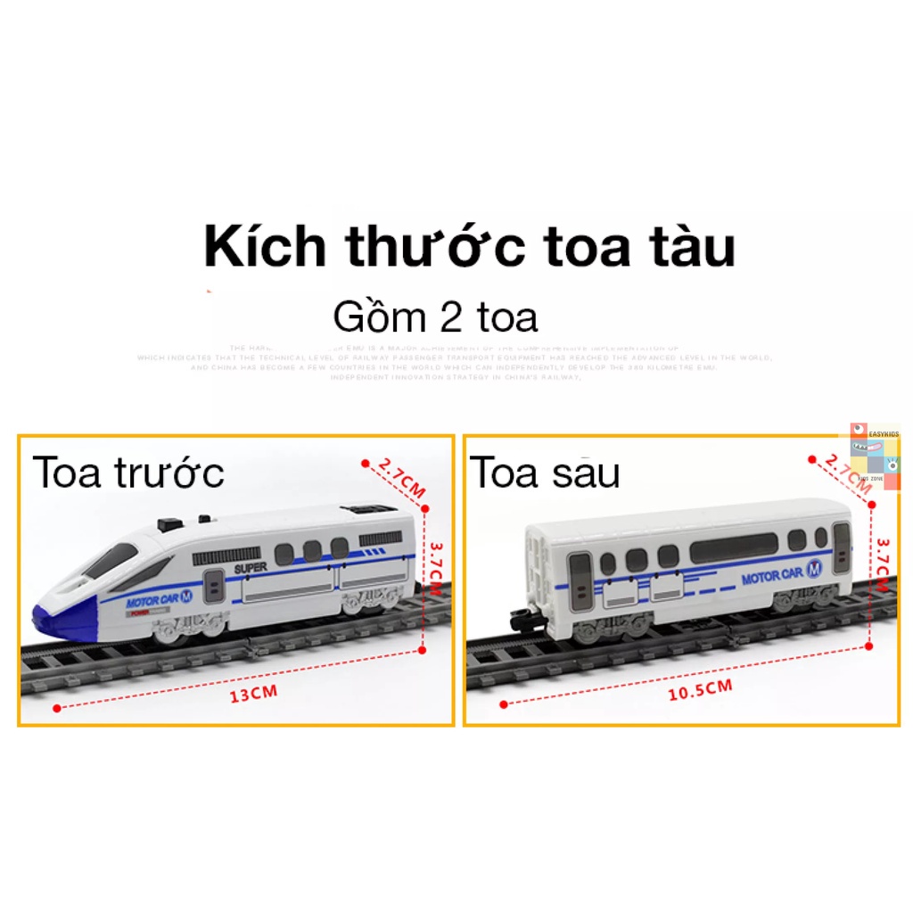 Tàu cao tốc, đồ chơi lắp ráp chạy đường ray gồm nhiều chi tiết nhà, hầm, đèn báo hiệu, cầu cạn Quà tặng sinh nhật