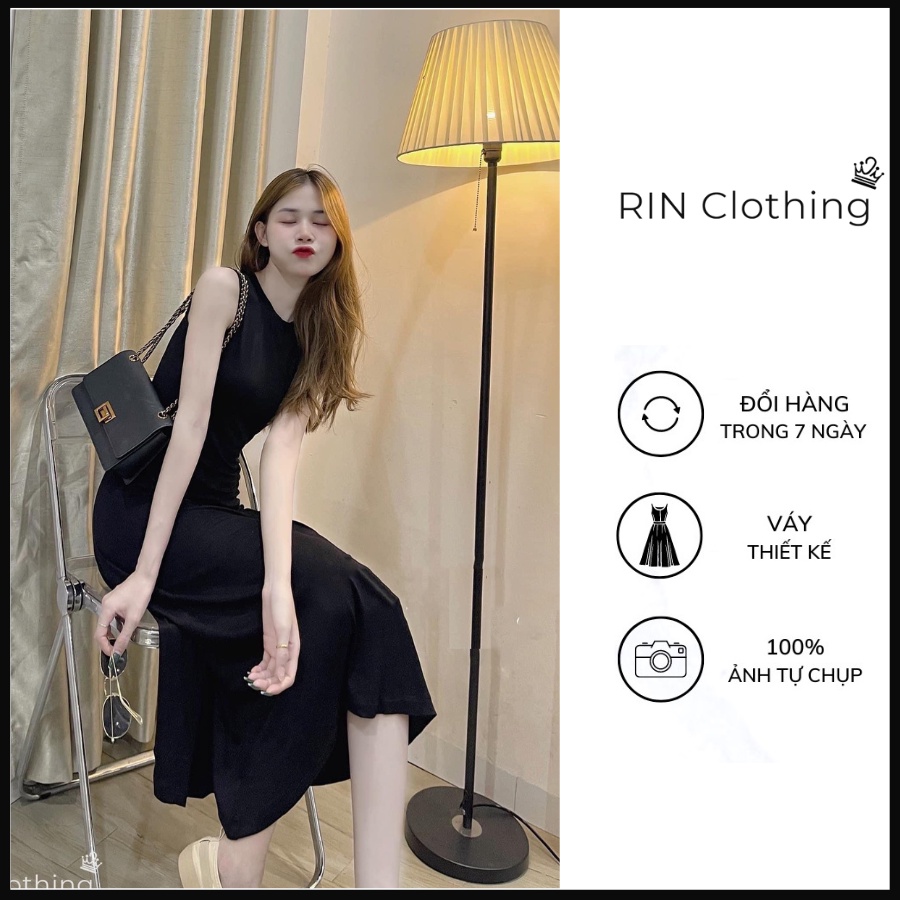 Váy Body Dáng Dài Xòe Sang Chảnh- Váy body thun - Đầm sát nách dáng dài