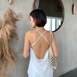 áo lụa cổ V chéo dây lưng