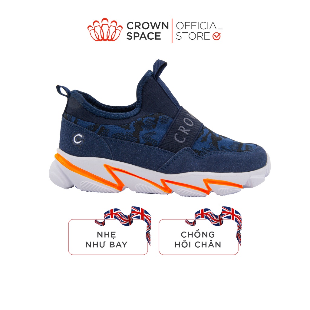 Giày Thể Thao Bé Trai Bé Gái Đi Học Siêu Nhẹ Crown Space UK Sport Shoes CRUK8029 Cho Trẻ em Cao Cấp Êm Thoáng Size 32-37