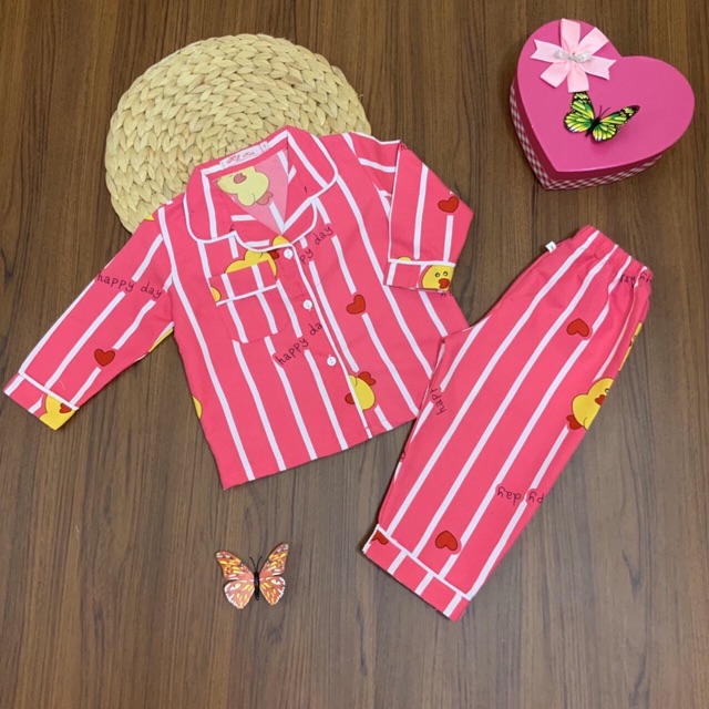 Bộ mặc nhà Pijama Kate thái dài tay dễ thương cho bé gái (12-32kg) - HIROKIDS