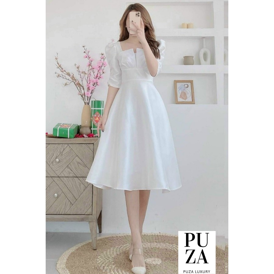 Váy thiết kế tapta dáng xòe, váy tapta tai voi - tay rút xinh xắn | BigBuy360 - bigbuy360.vn