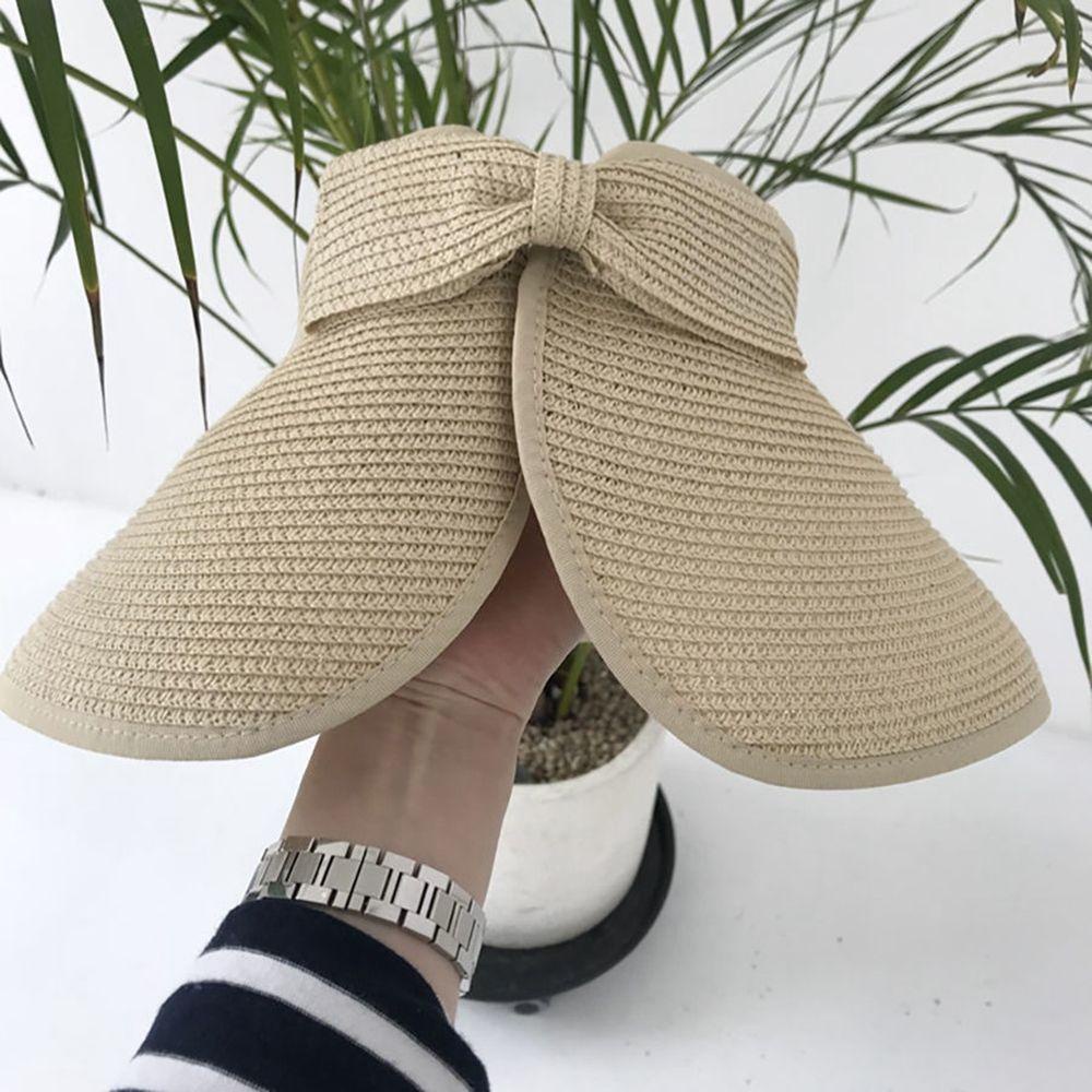 Mũ Cói Rộng Vành Hở Chóp Chống Nắng Thời Trang Đi Biển Cho Nữ