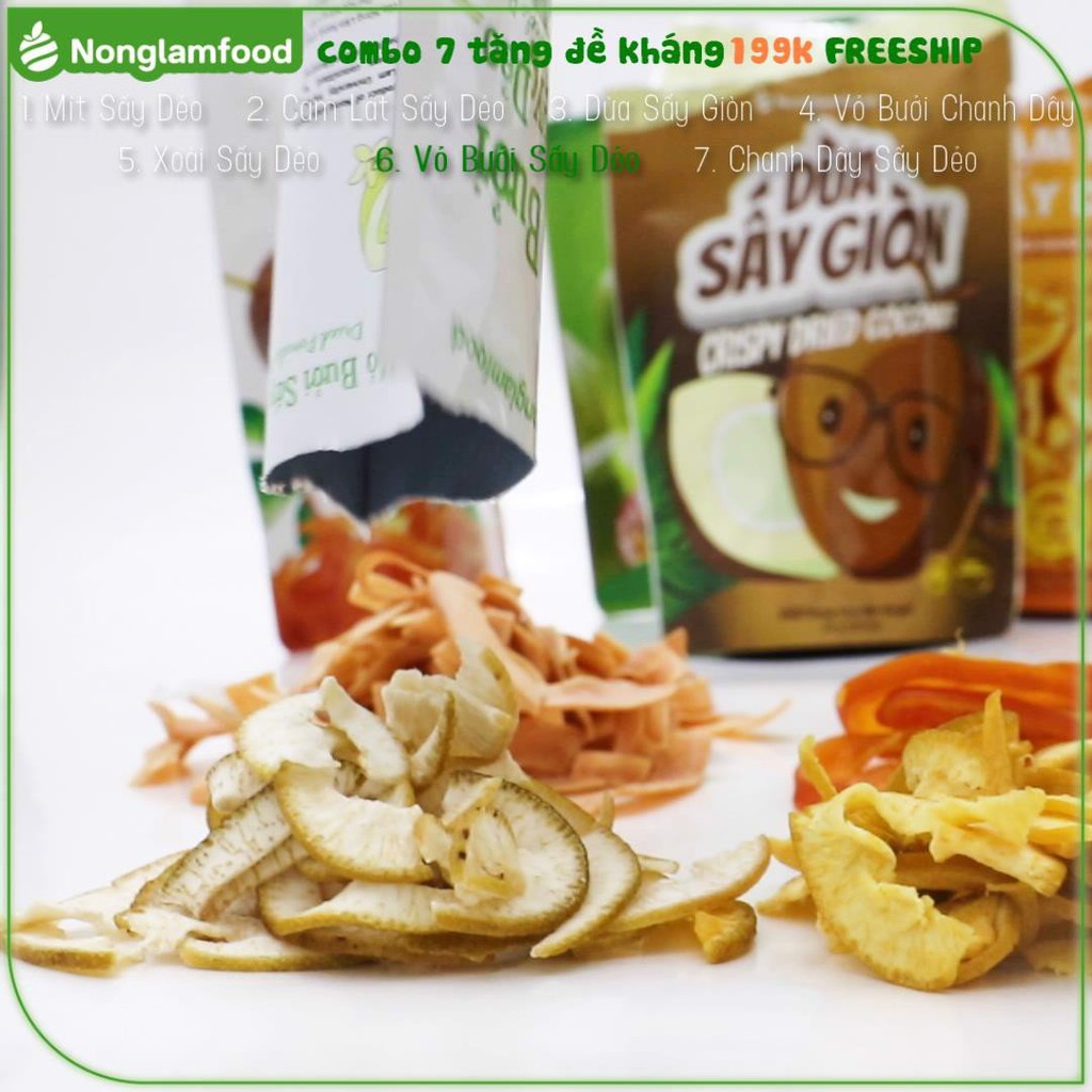 Combo 7 loại trái cây sấy nônglâmfood bổ sung dinh dưỡng, tăng sức đề kháng cho cơ thể hàng cao cấp nguyên liệu sạch