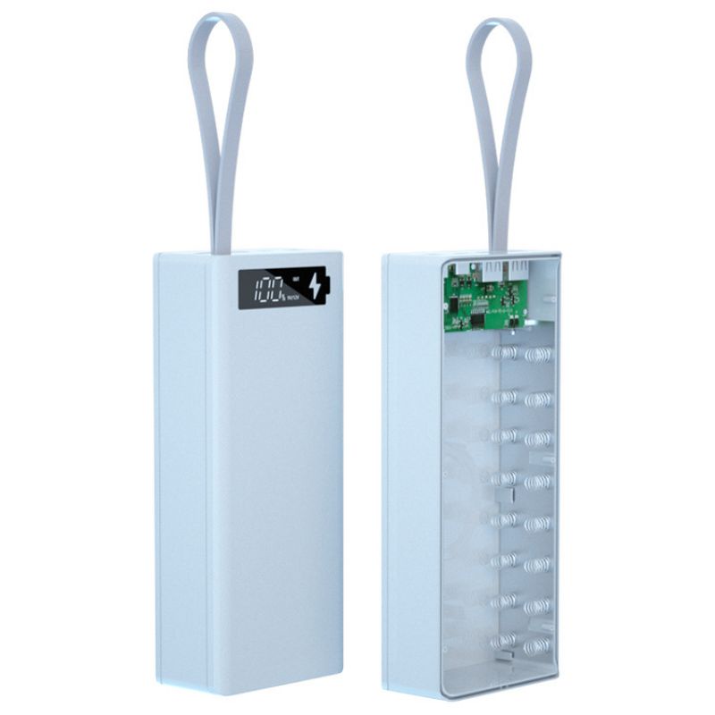BỘ VỎ 16 PIN - T16 -BOX SẠC DỰ PHÒNG ĐIỆN THOẠI CHÂN LÒ XO DÙNG PIN 18650 KHÔNG PHẢI HÀN