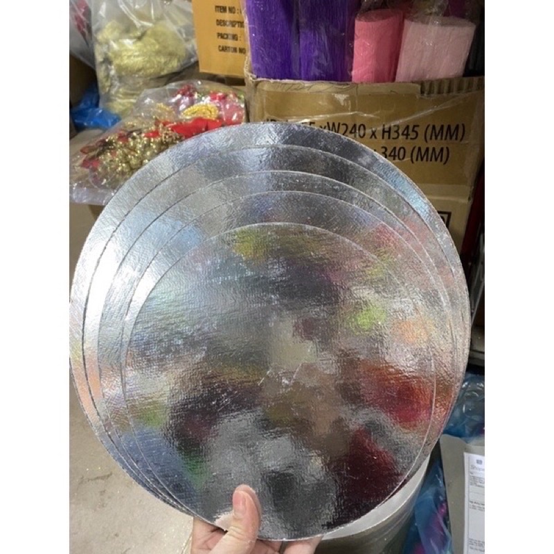 Đế bạc làm mâm bánh, tháp nước dáng tròn các size