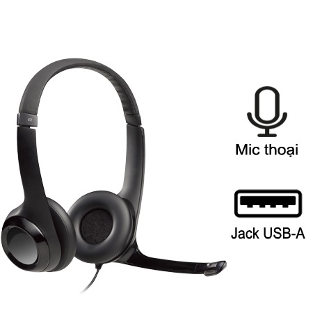 Tai nghe chụp tai Logitech H390 - Hàng Chính Hãng