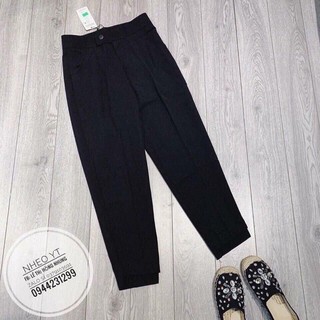 Quần vải baggy gấu lệch , quần vải công sở tôn dáng fom chuẩn