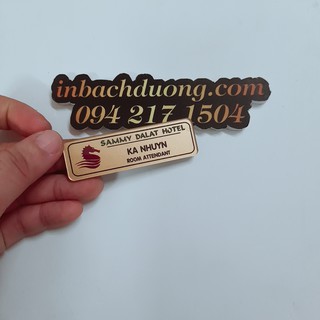 Bảng tên nhân viên chất liệu mica in  - In Bạch Dương