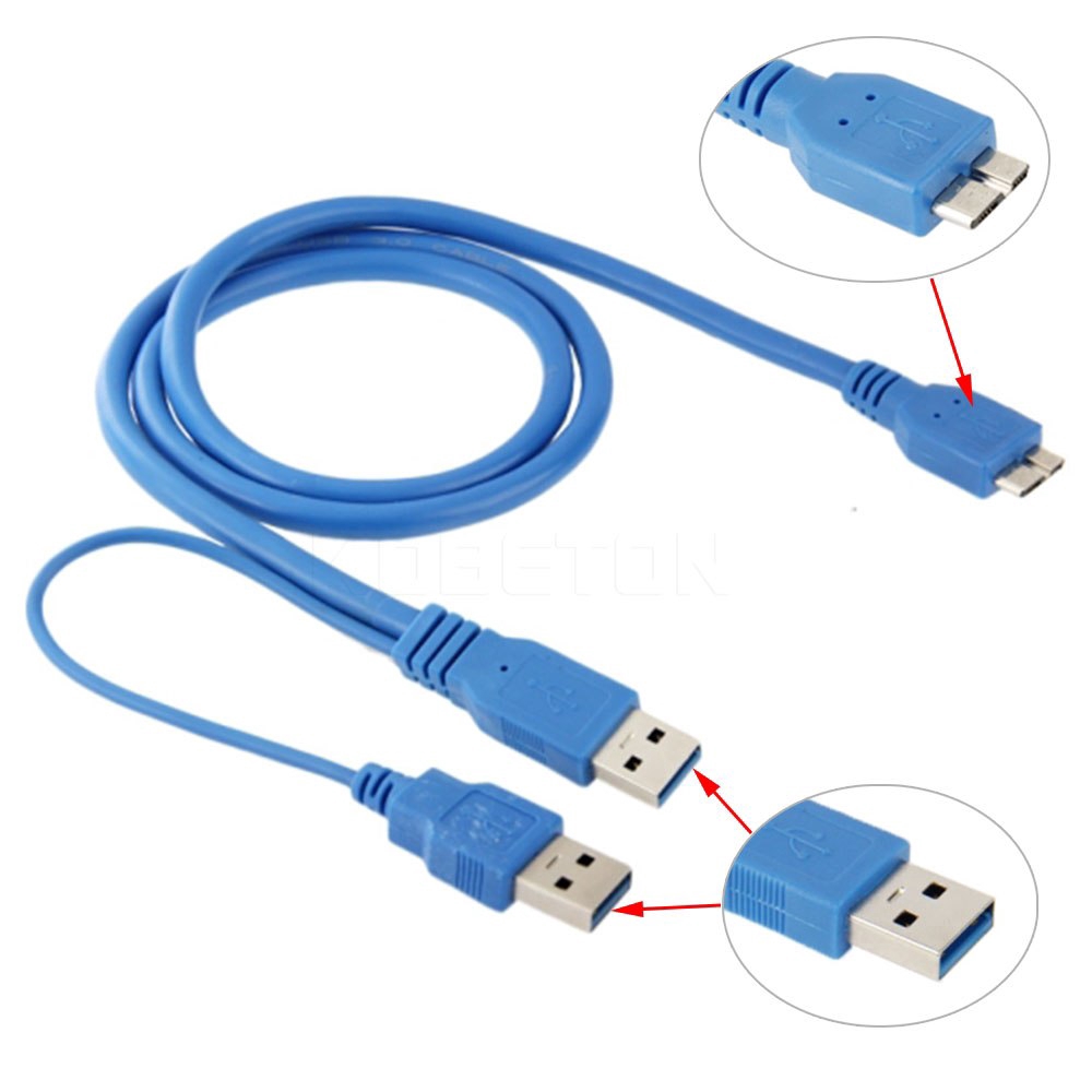 Cáp nối ổ đĩa cứng HDD dài 50cm hình chữ Y từ USB 3.0 A sang Micro-B USB 3.0 | BigBuy360 - bigbuy360.vn