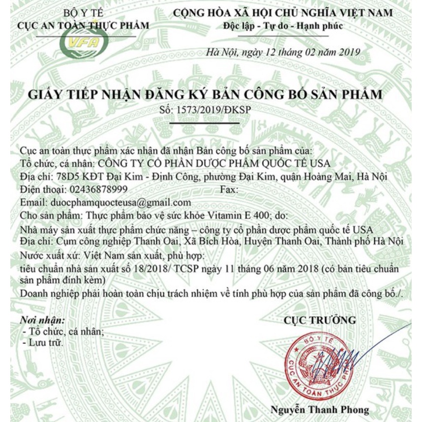Vitamin E Đỏ 4000mcg, Aloe vera 500mg - Hỗ trợ giảm lão hóa da, giúp làm đẹp cho da chính hãng