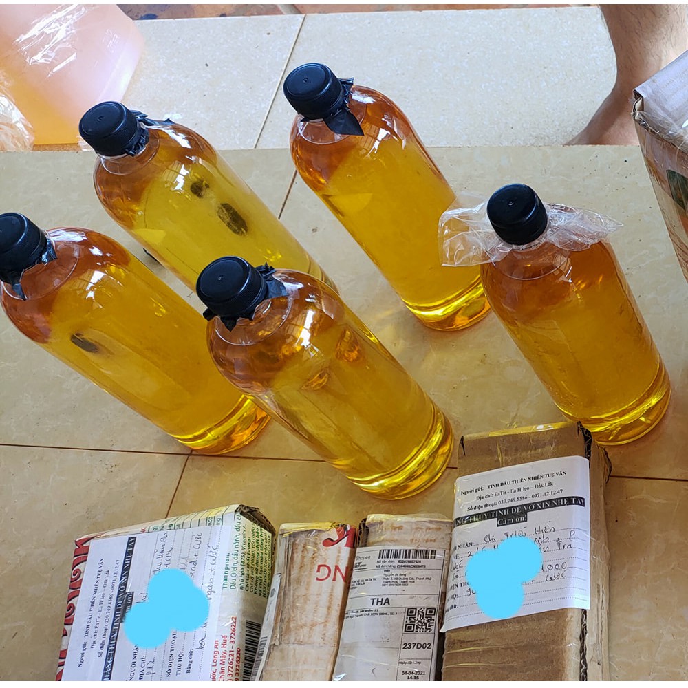 HoaLinh (0.5 lít) Tinh dầu thiên nhiên  SẢ CHANH- QUẾ - BẠC HÀ - SẢ JAVA : Nguyên chất 100% Không hóa chất