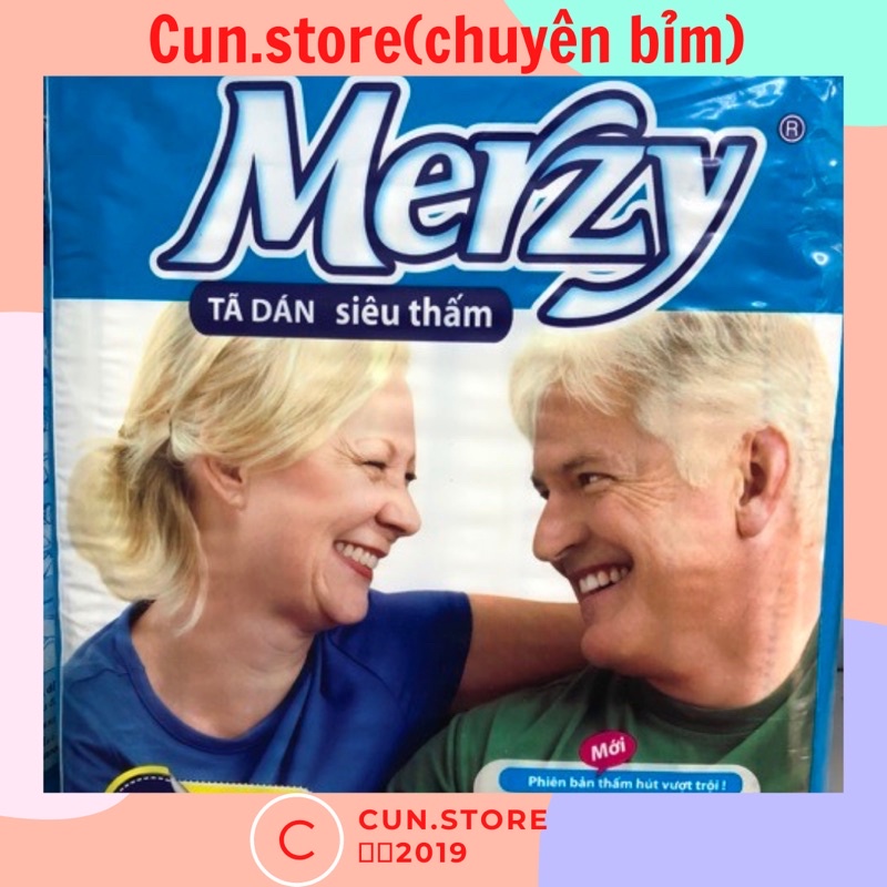 Tã bỉm Merzy dành cho người già, mẹ sau sinh,đi sinh bịch 10 miếng