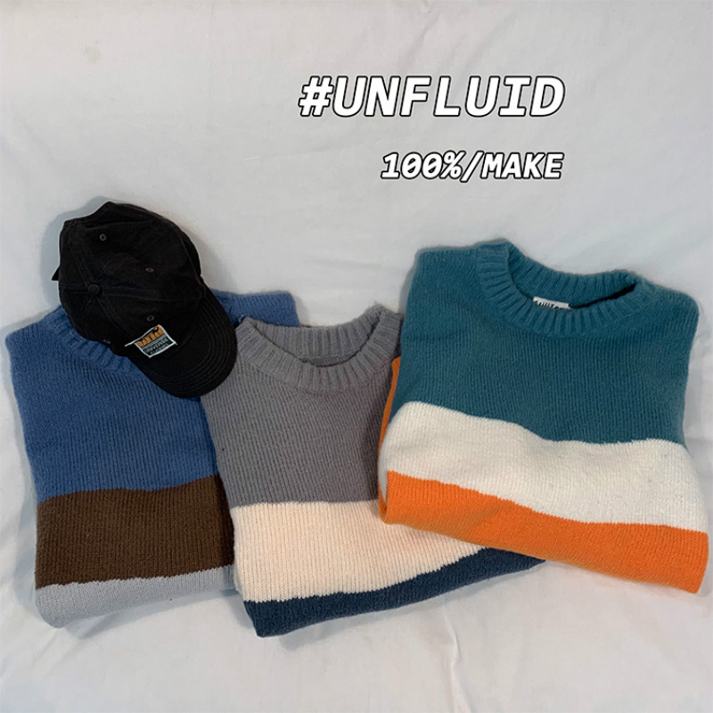 Áo sweater cổ tròn phong cách Hàn Quốc cho nam và nữ