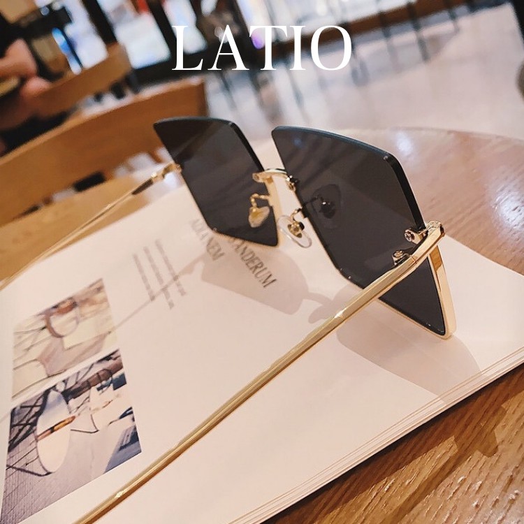 Kính mát nữ thời trang LATIO cao cấp mẫu thiết kế gọng vuông không viền sang chảnh