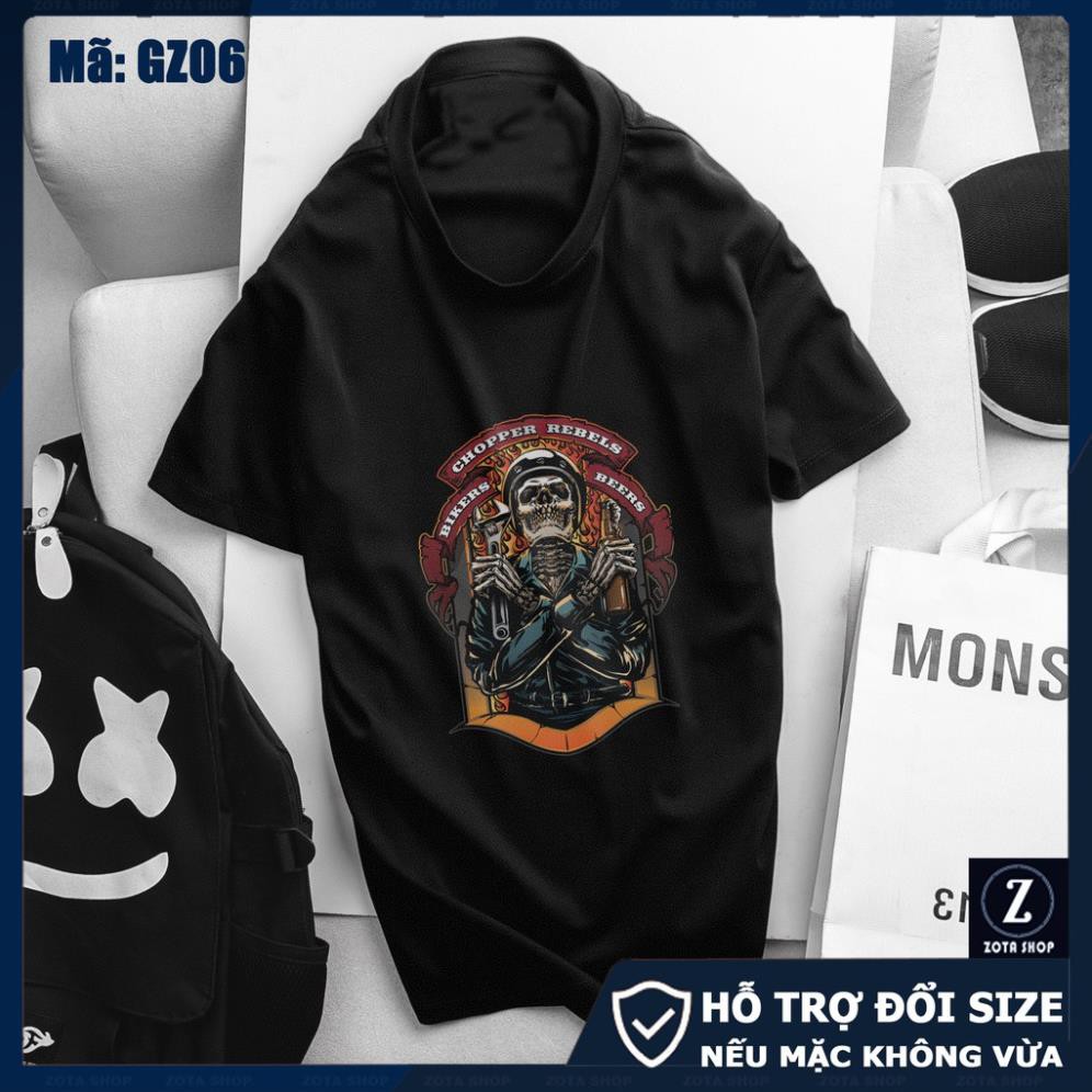 Áo phông nam Biker❤️ Freeship 50K❤️ chất thun mát Choper rebel GZ06 *