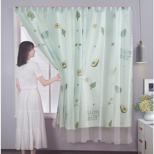 Rèm cửa dán tường, rèm dán tường trang trí cửa sổ, phòng khách chống nắng - dễ dàng lắp đặt không khoan đục