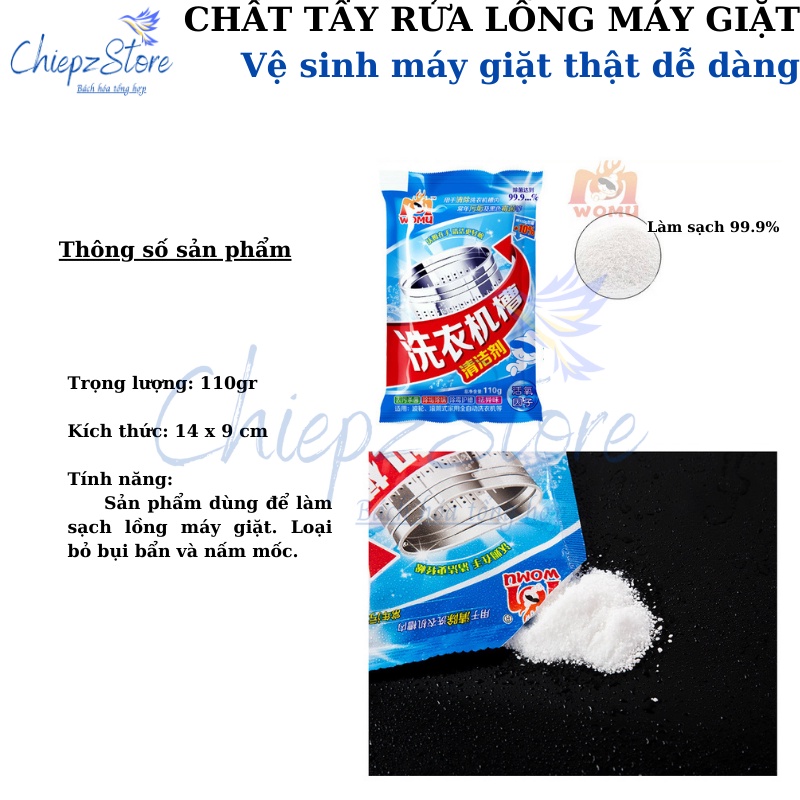 Chất tẩy rửa lồng máy giặt